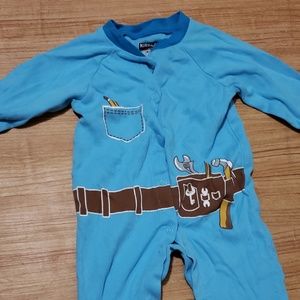 Handyman baby onsie button up costume